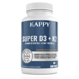 KAPPY SUPER D3 + K2 — Soutien Quotidien Pour Les Os, Le Calcium Et L’Immunité